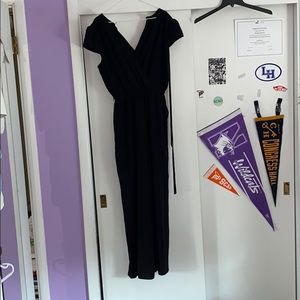 V Neck wrap top jumpsuit